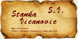 Stanka Vicanović vizit kartica